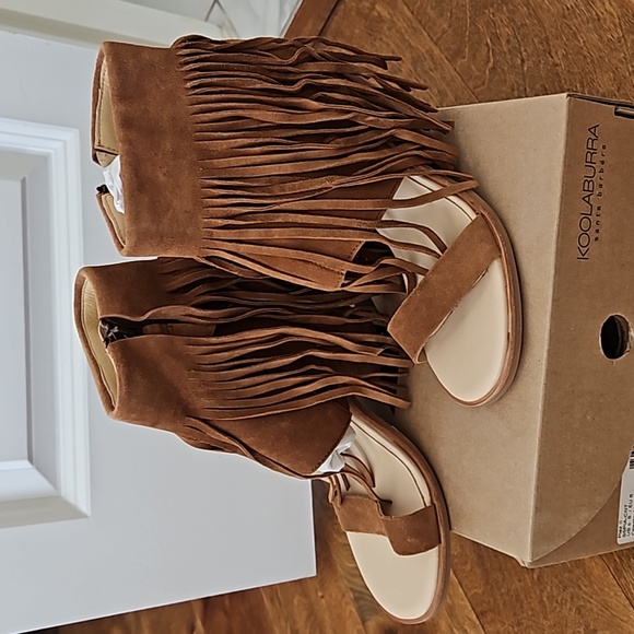 Koolabura fringe wedge sandals - Picture 7 of 13